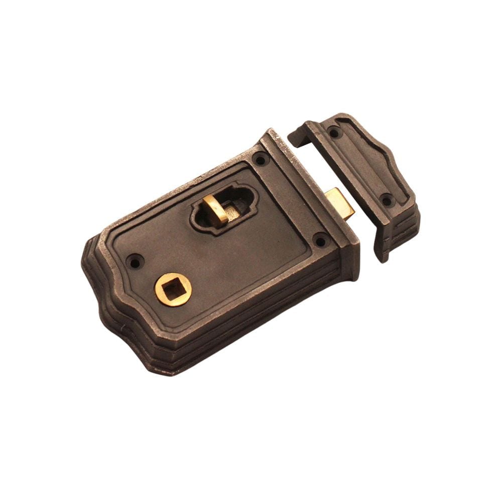 Spira Brass Locks & Latches N/A / Pewter / Rim Locks Spira Brass - Gothic Rim Lock 105mm Pewter