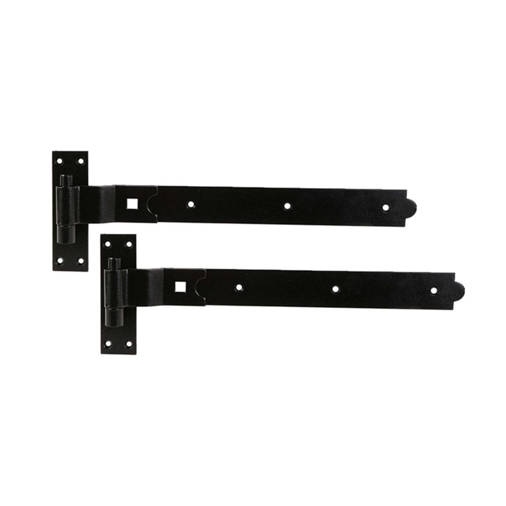 Spira Brass Hinges N/A / Black / Hook & Band Hinges Spira Brass - Hook and Band Hinge - Cranked 18" - 450mm Black