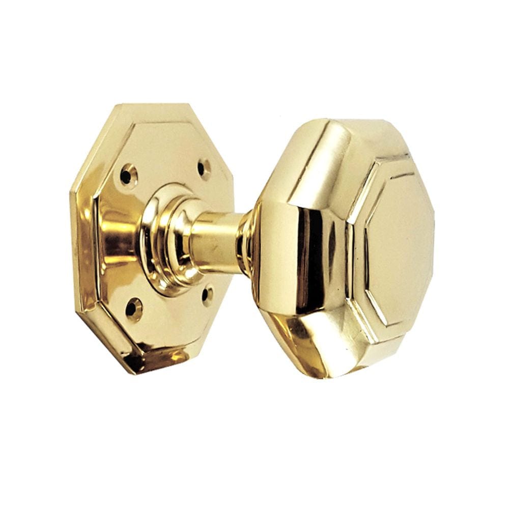 Spira Brass Door Furniture N/A / Polished Brass / Mortice Knobs Spira Brass - Octagonal Mortice Door Knobs Polished Brass
