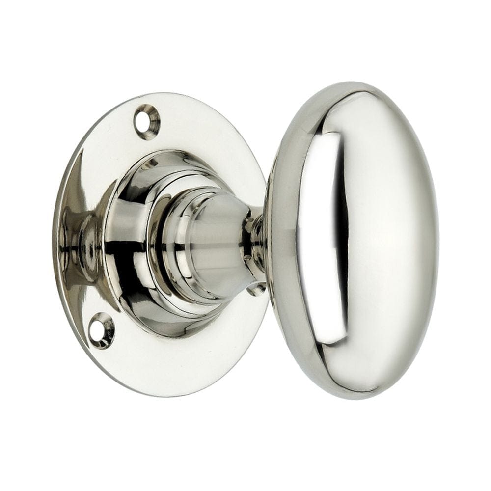 Spira Brass Door Furniture N/A / Polished Nickel / Mortice Knobs Spira Brass - Oval Mortice Door Knob Polished Nickel