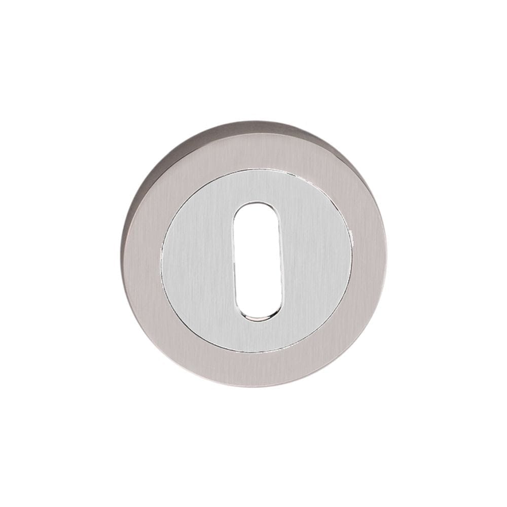 Spira Brass Door Furniture N/A / Dual Tone / Mortice Key Profile Escutcheons Spira Brass - Oval Standard Escutcheon Dual Tone