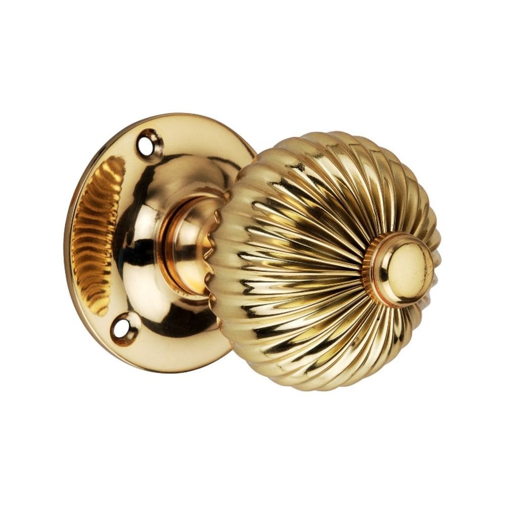 Spira Brass Door Furniture N/A / Polished Brass / Mortice Knobs Spira Brass - Regency Mortice Door Knob Polished Brass