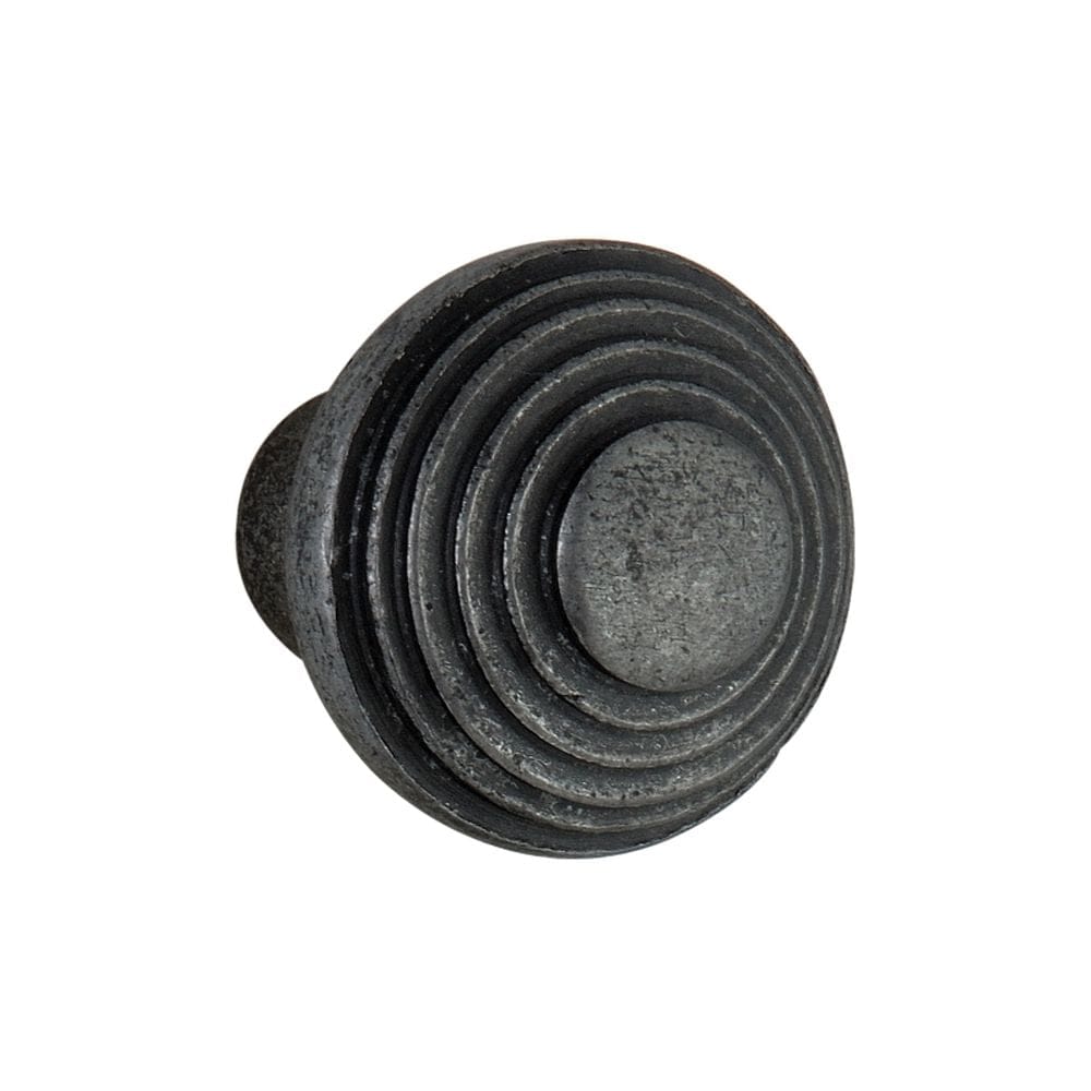 Spira Brass Cabinet Hardware N/A / Pewter / Cabinet Knobs Spira Brass - Ribbed 40mm Cupboard Knob Pewter