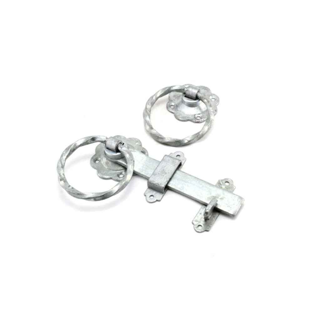 Spira Brass Door Furniture N/A / Zinc / Ring Latch Spira Brass - Ring Gate Latch - Twisted Zinc