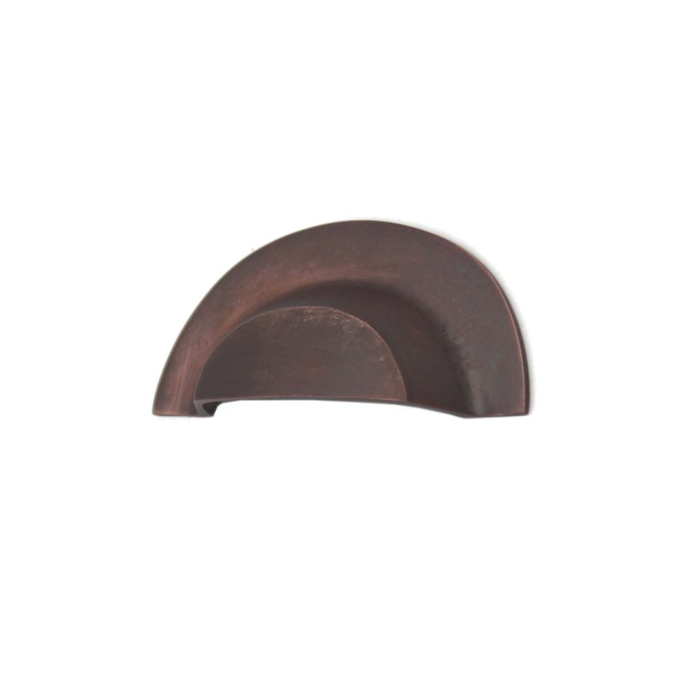 Spira Brass Cabinet Hardware N/A / Aged Bronze / Cabinet Cup Pulls Spira Brass - Slim Cup Handle Large Aged Bronze
