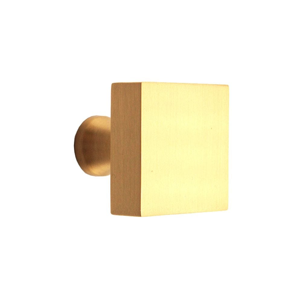 Spira Brass Cabinet Hardware N/A / Satin Brass / Cabinet Knobs Spira Brass - Square Cupboard Knob Satin Brass