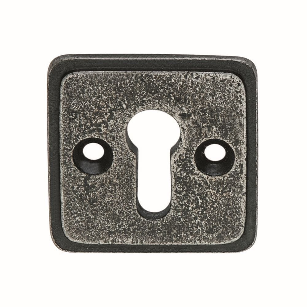 Spira Brass Door Furniture N/A / Pewter / Bathroom Turn & Release Spira Brass - Square Escutcheon Pewter