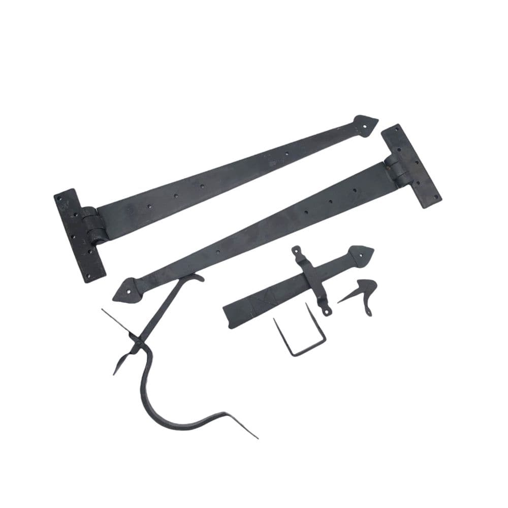 Spira Brass Door Furniture N/A / Beeswax / Door Hardware Kit Spira Brass - Standard Handforged Kit (18") - Arrow End Beeswax