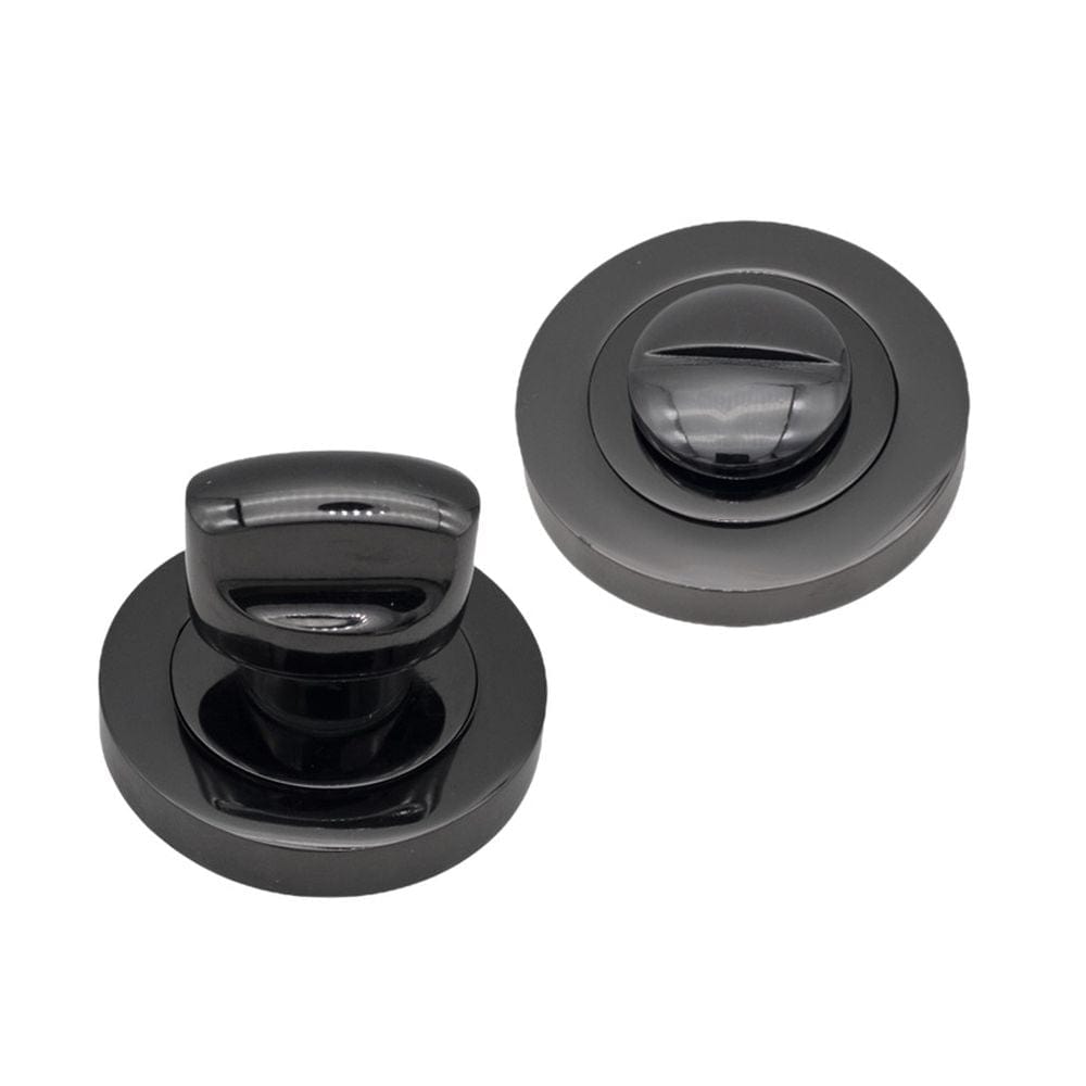 Spira Brass Door Furniture N/A / Black Nickel / Bathroom Turn & Release Spira Brass - Standard Turn & Release Black Nickel