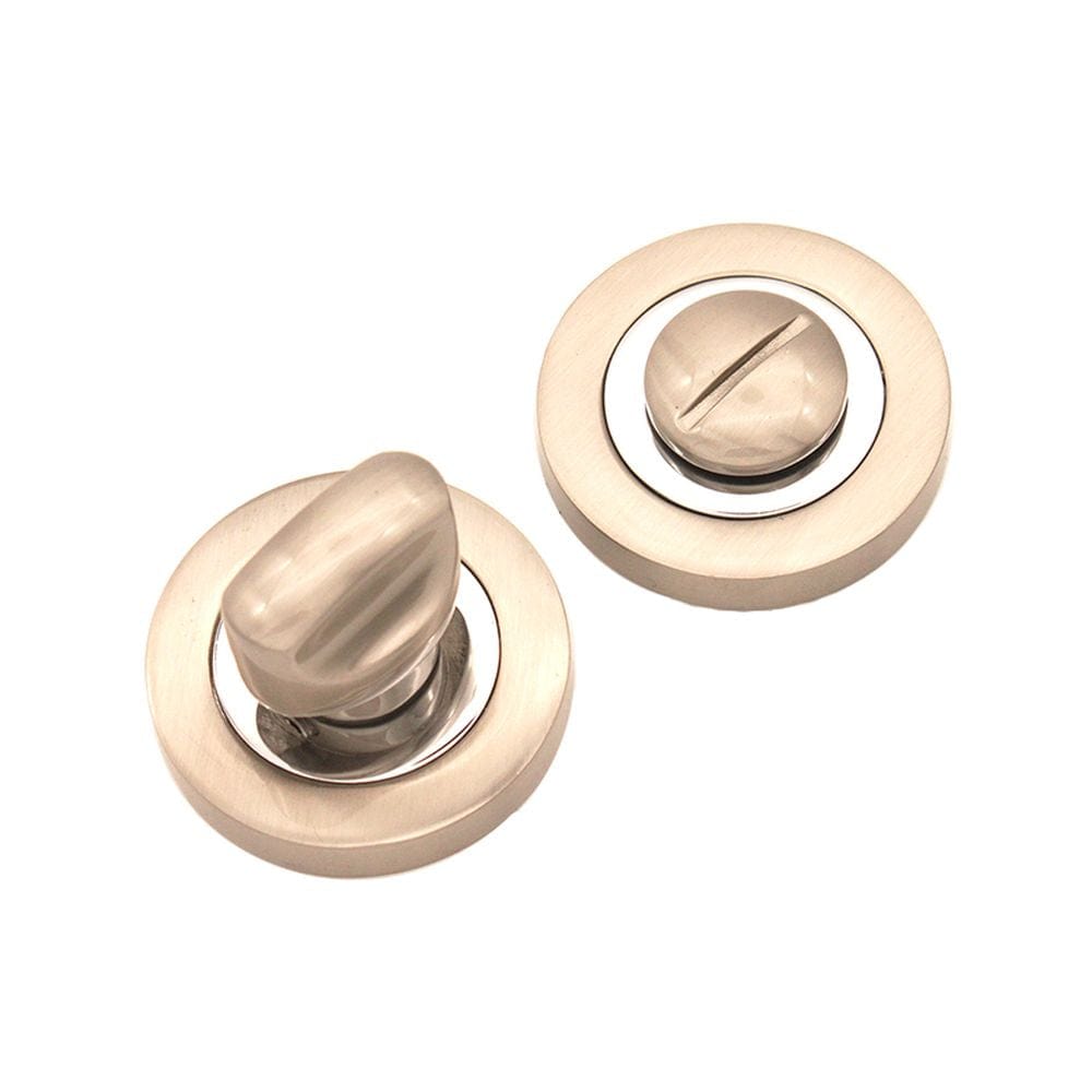 Spira Brass Door Furniture N/A / Dual Tone / Bathroom Turn & Release Spira Brass - Standard Turn & Release Dual Tone