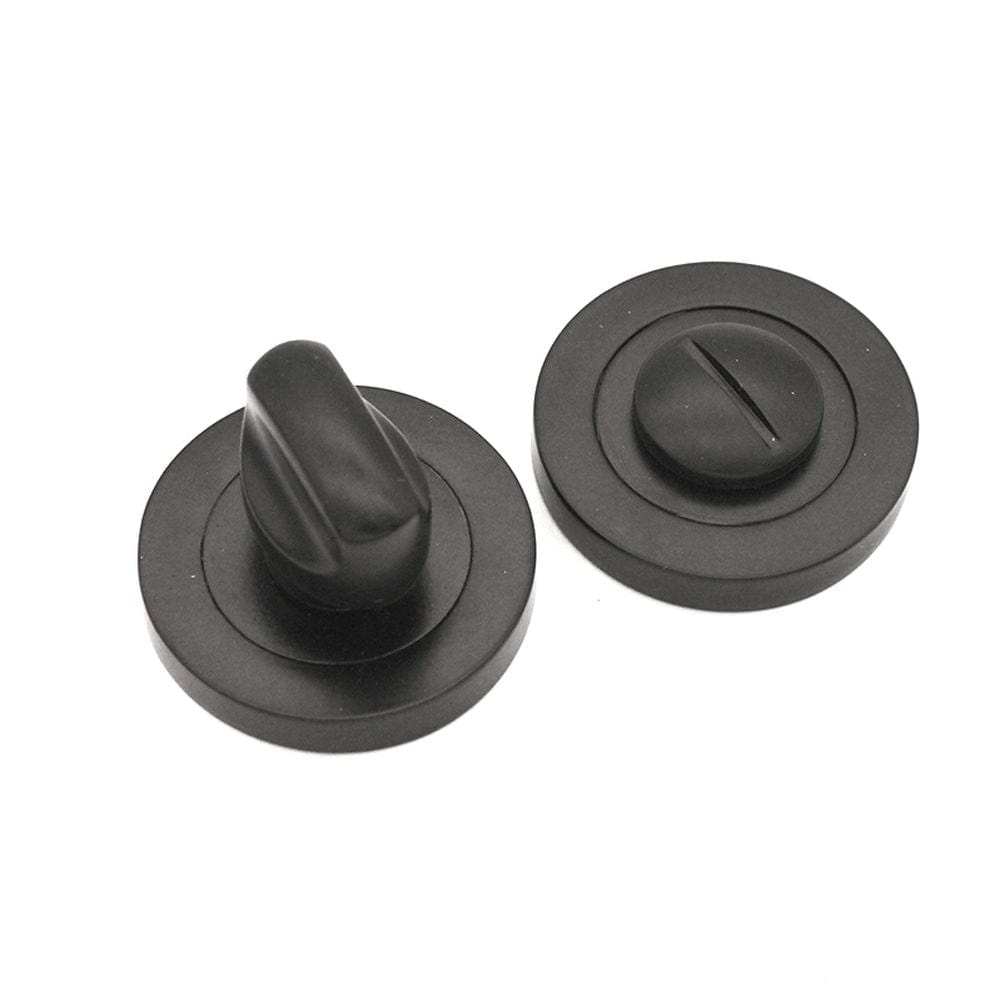 Spira Brass Door Furniture N/A / Matt Black / Bathroom Turn & Release Spira Brass - Standard Turn & Release Matt Black