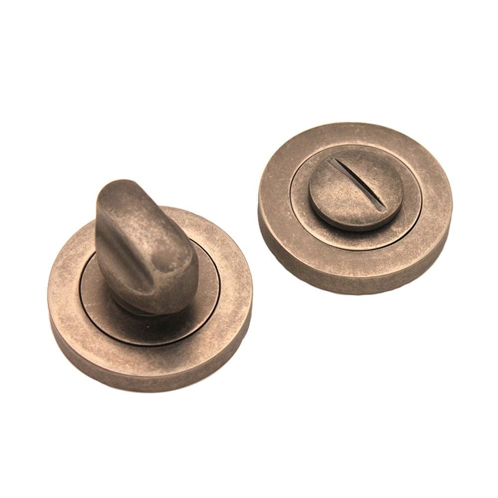 Spira Brass Door Furniture N/A / Pewter / Bathroom Turn & Release Spira Brass - Standard Turn & Release Pewter