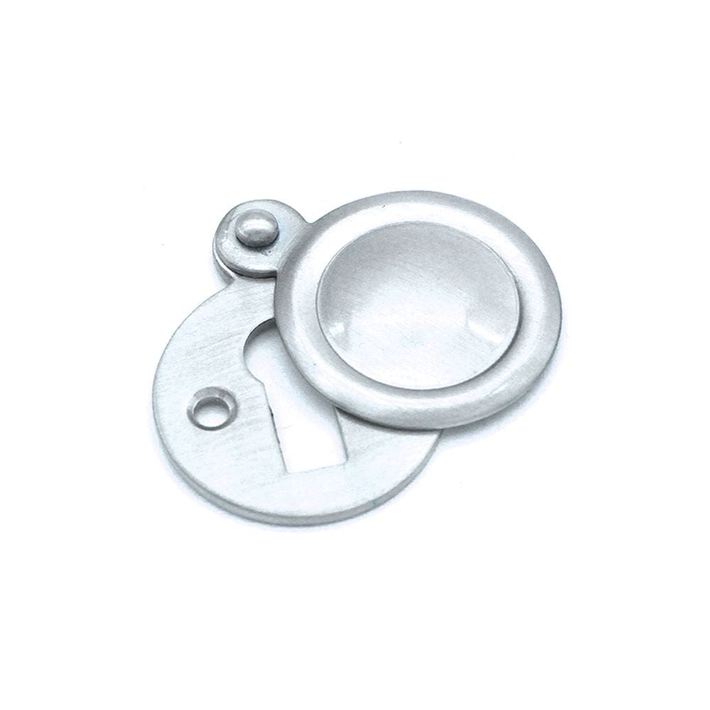 Spira Brass Door Furniture N/A / Satin Chrome / Mortice Key Profile Escutcheons Spira Brass - Victorian Key hole Covered Satin Chrome