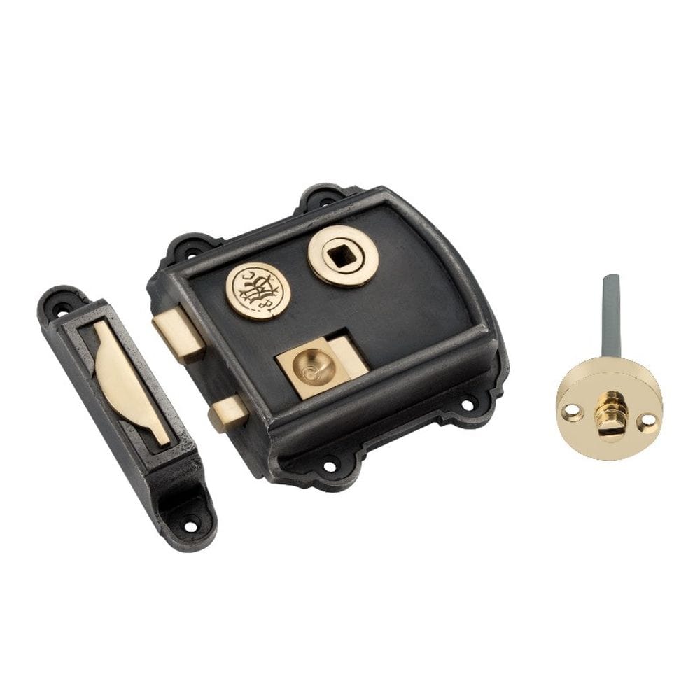 Spira Brass Locks & Latches N/A / Pewter / Rim Locks Spira Brass - Victorian Rim lock Pewter