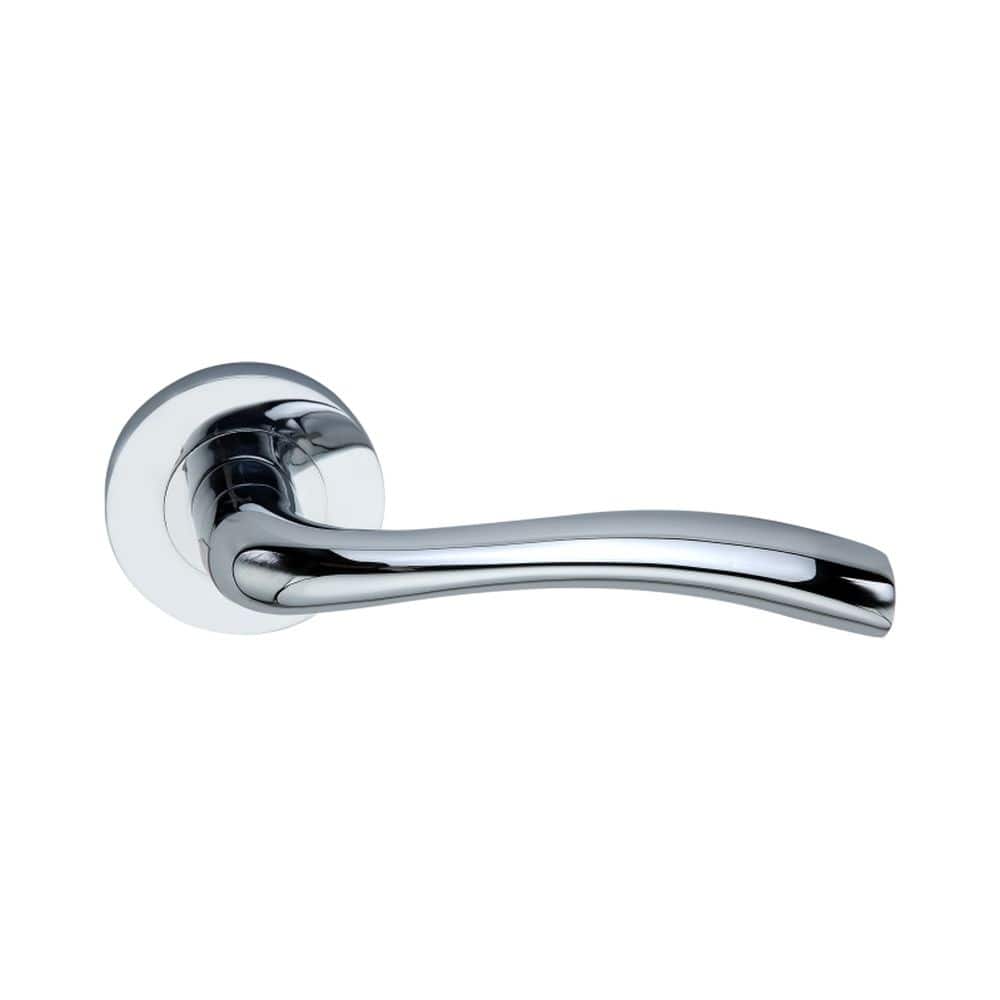 Spira Brass Door Furniture N/A / Polished Chrome / Door Handles on Rose Spira Brass - Zofie Lever Door Handle Polished Chrome