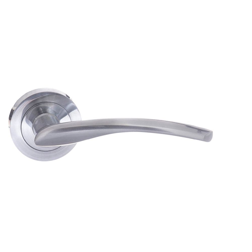 STATUS Door Furniture Satin Chrome / Round Rose STATUS Arizona Lever on Round Rose - Satin Chrome