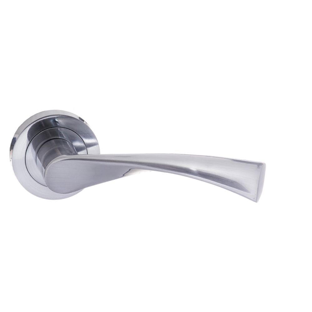 STATUS Door Furniture Satin Chrome / Round Rose STATUS Colorado Lever on Round Rose - Satin Chrome