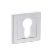 STATUS Door Furniture Polished Chrome / Euro Profile Escutcheons STATUS Euro Escutcheon on Square Rose - Polished Chrome