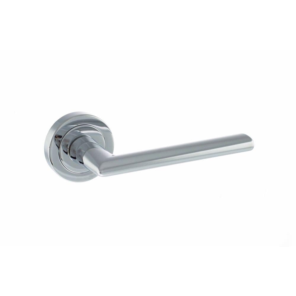 STATUS Door Furniture Polished Chrome / Round Rose STATUS Georgia Lever on Round Rose - Polished Chrome
