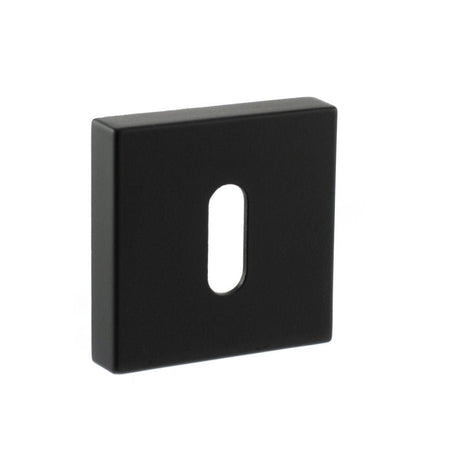 STATUS Door Furniture Matt Black / Mortice Key Profile Escutcheons STATUS Key Escutcheon on S4 Square Rose - Matt Black