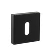 STATUS Door Furniture Matt Black / Mortice Key Profile Escutcheons STATUS Key Escutcheon on S4 Square Rose - Matt Black
