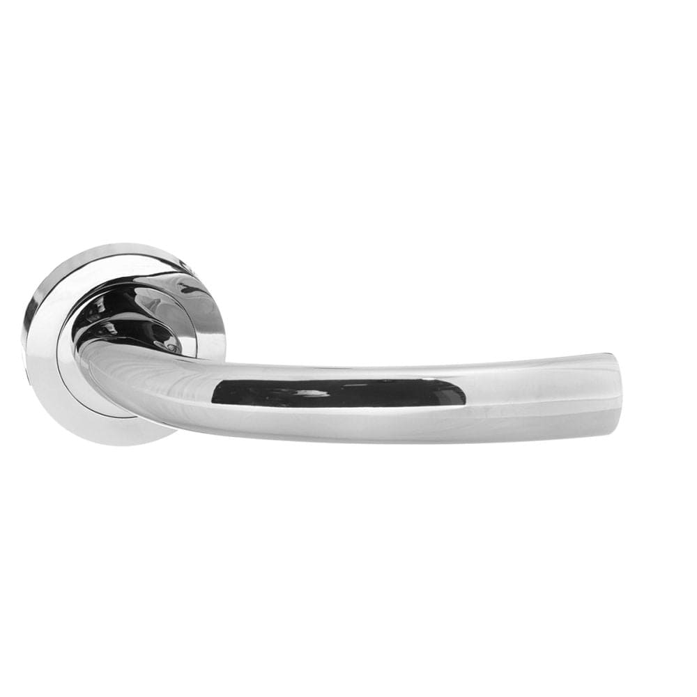 STATUS Door Furniture Polished Chrome / Round Rose STATUS Nevada Lever on Round Rose - Polished Chrome
