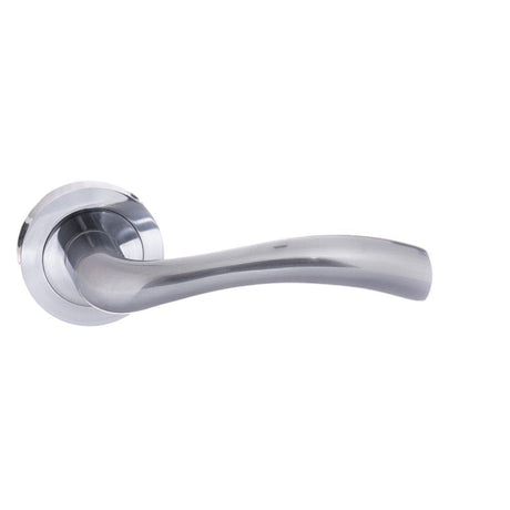 STATUS Door Furniture Satin Chrome / Round Rose STATUS Texas Lever on Round Rose - Satin Chrome