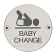 Steel Line Door Furniture Satin Stainless Steel / Signs Steel Line Baby Change Symbol Satin Stainless Steel finish