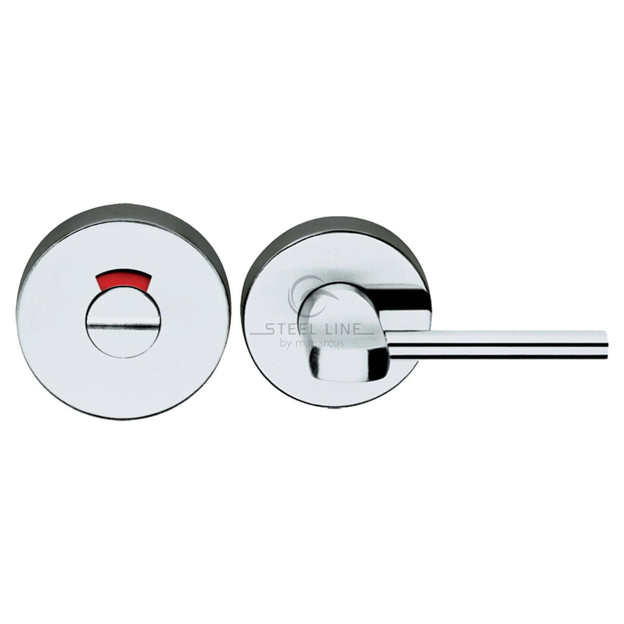 Steel Line Door Furniture Polished Stainless Steel / No / Easy Turn & Release Steel Line Disabled Turn & Release for Bathroom Doors Polished Chrome