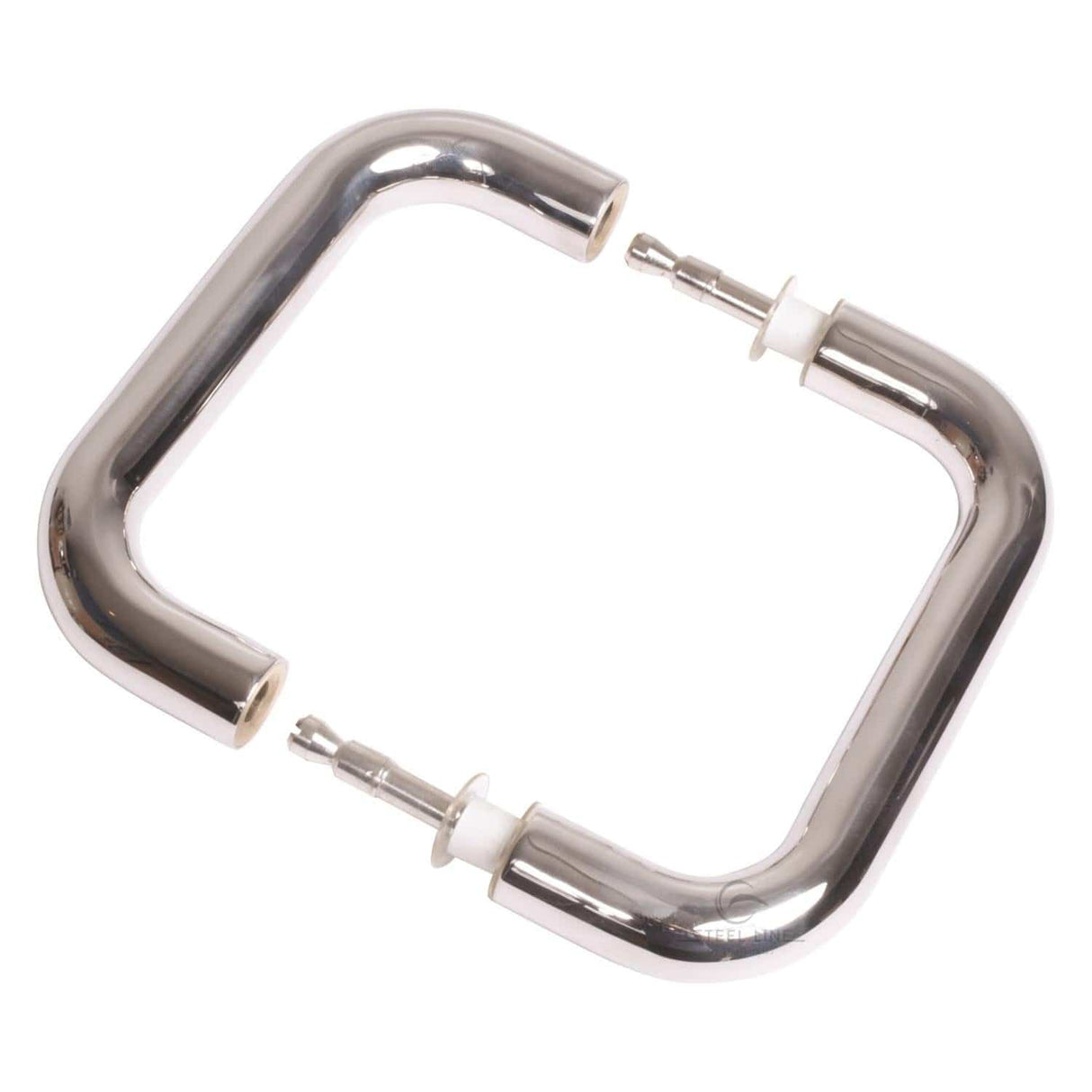 Steel Line Door Furniture Polished Stainless Steel / Back to Back Fixing Pack Steel Line Door Pull Handle Back to Back 150mm Polished Stainless Steel finish