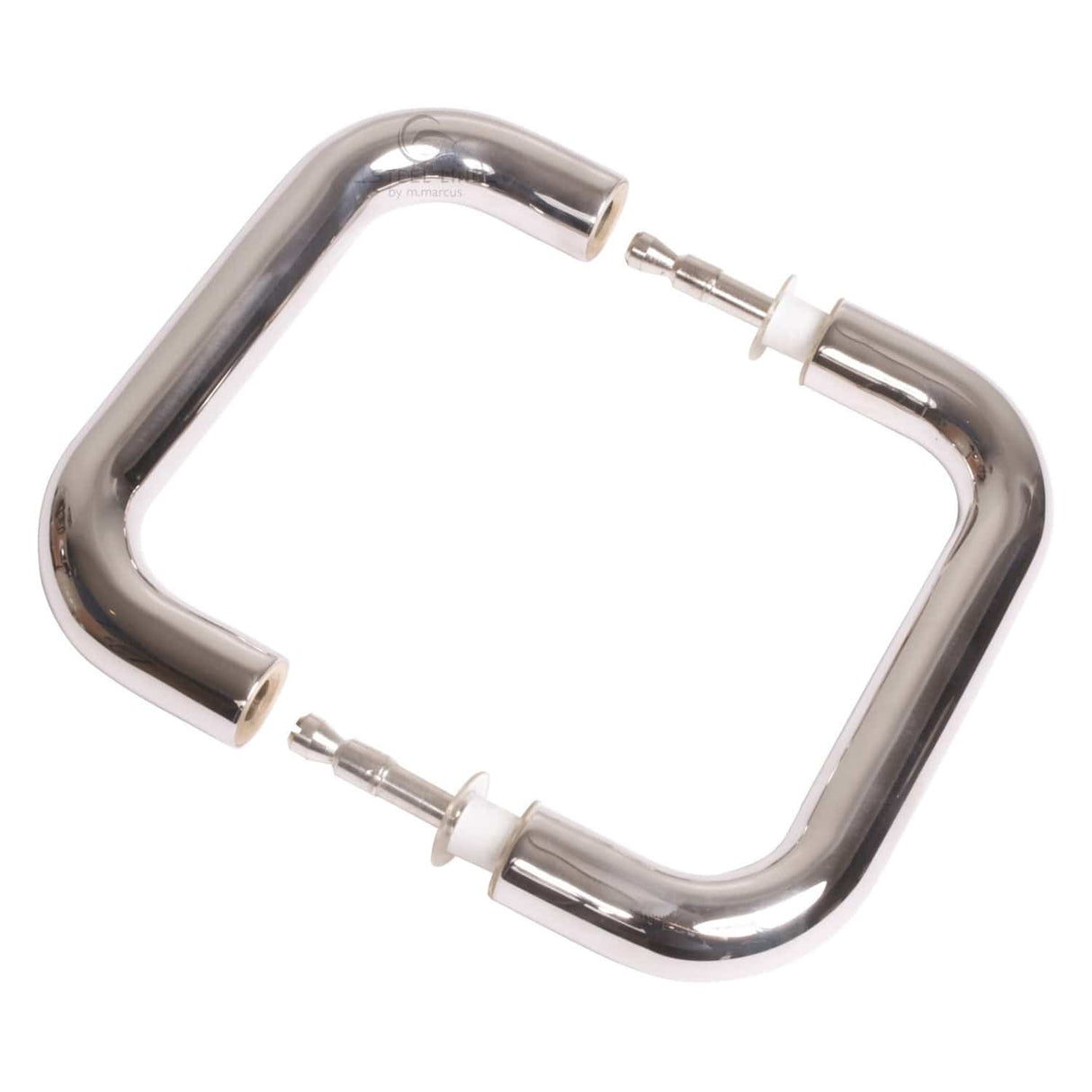 Steel Line Door Furniture Polished Stainless Steel / Back to Back Fixing Pack Steel Line Door Pull Handle Back to Back 150mm Polished Stainless Steel finish