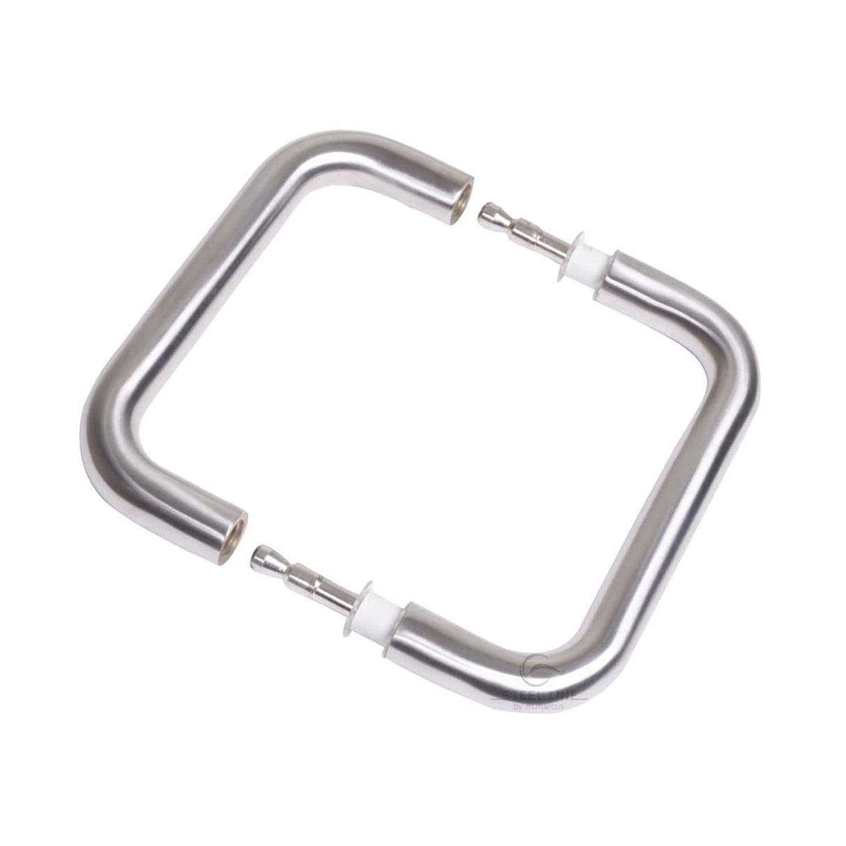 Steel Line Door Furniture Satin Stainless Steel / Back to Back Fixing Pack Steel Line Door Pull Handle Back to Back 150mm Satin Stainless Steel finish