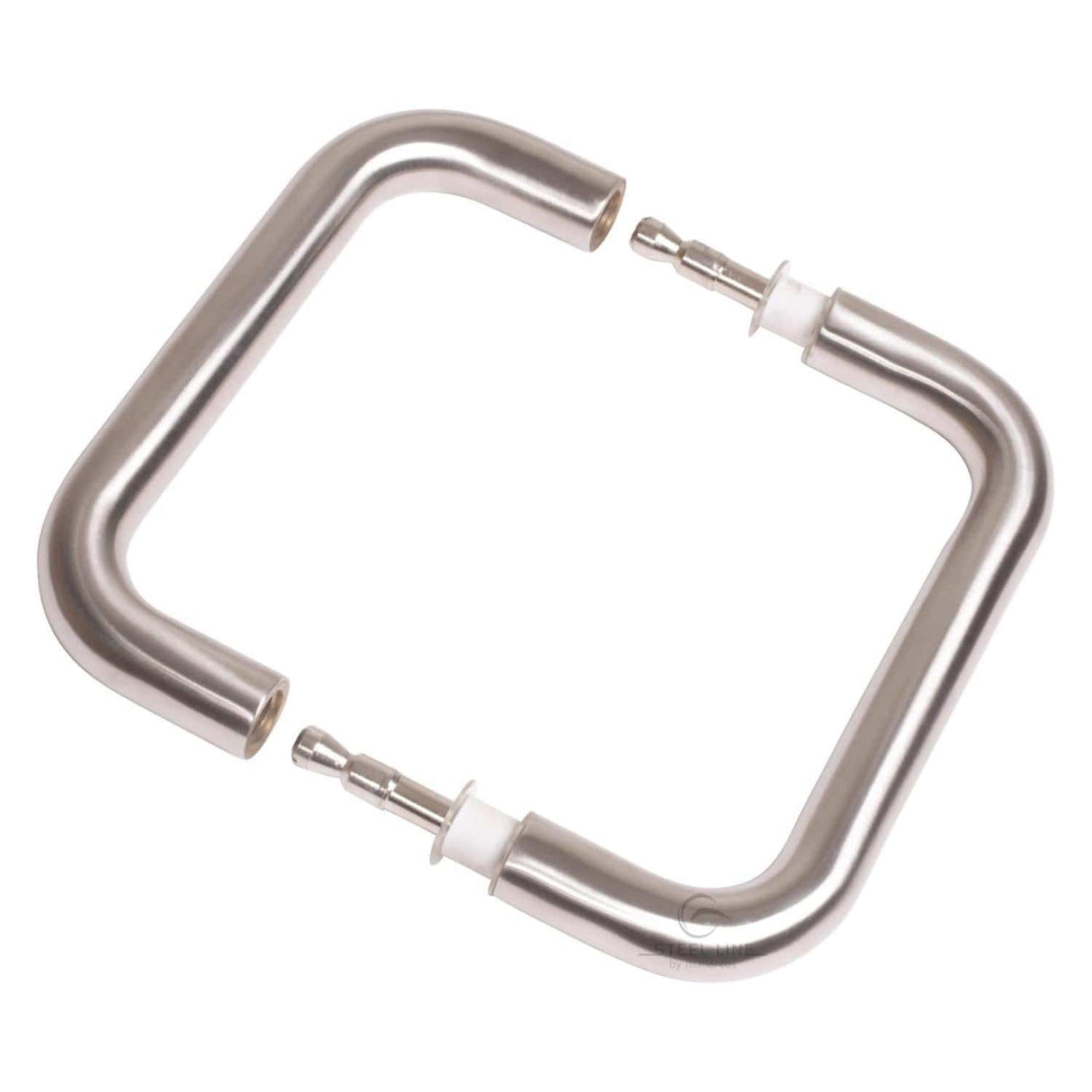 Steel Line Door Furniture Satin Stainless Steel / Back to Back Fixing Pack Steel Line Door Pull Handle Back to Back 225mm Satin Stainless Steel finish