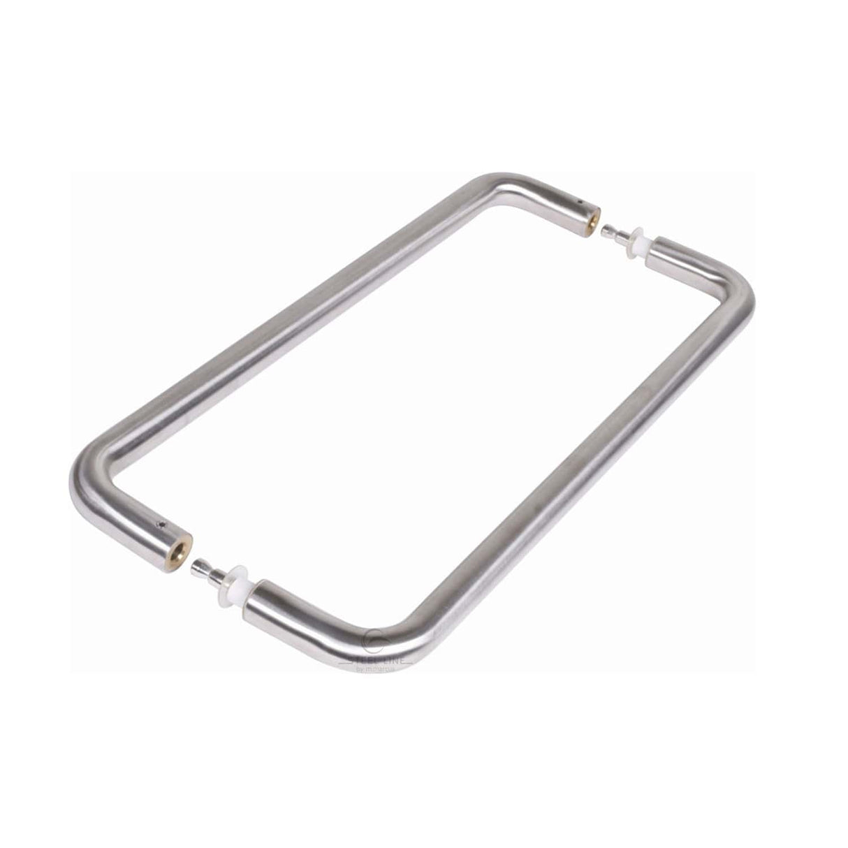 Steel Line Door Furniture Satin Stainless Steel / Back to Back Fixing Pack Steel Line Door Pull Handle Back to Back 600mm Satin Stainless Steel finish