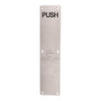 Steel Line Door Furniture Satin Stainless Steel / Finger Plates Steel Line Fingerplate Engraved 'Push' Satin Stainless Steel finish