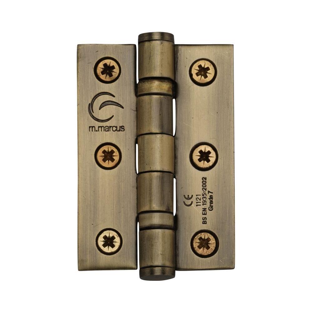 Steel line Hinges Antique Brass / Ball Bearing Hinges / 3" (76mm) Steel line - Stainless Steel 2BB Hinge SS 3" x 2" x 2" Antique Brass Finish