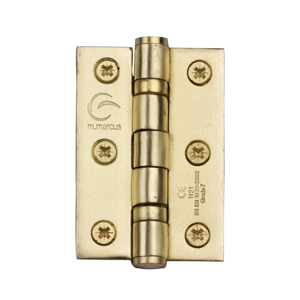 Steel line Hinges Satin Brass / Ball Bearing Hinges / 3" (76mm) Steel line - Stainless Steel 2BB Hinge SS 3" x 2" x 2" Satin Brass Finish