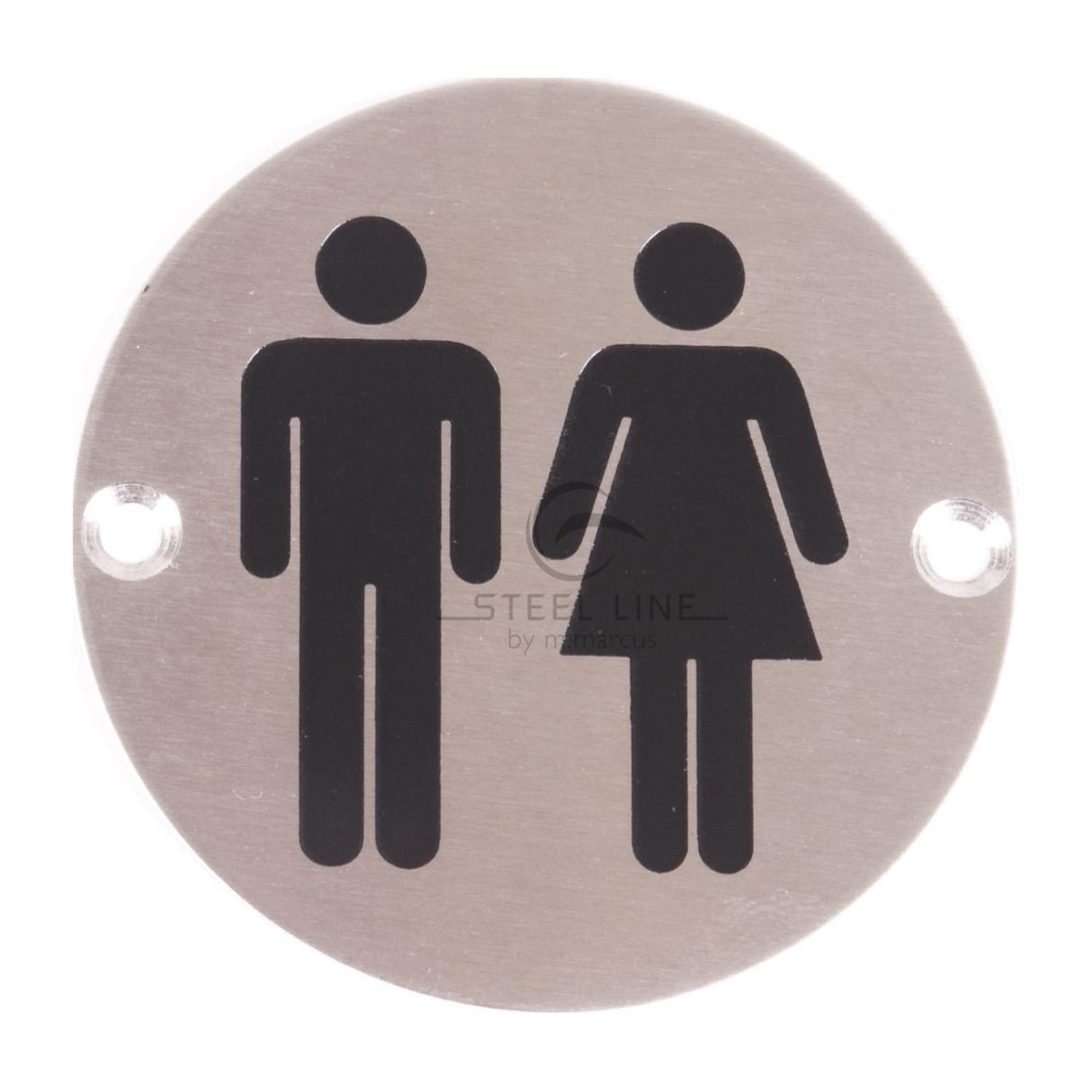 Steel Line Door Furniture Satin Stainless Steel / Signs Steel Line Unisex Symbol Satin Stainless Steel finish