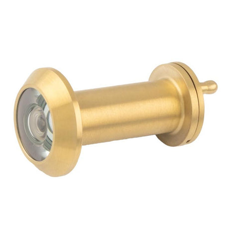 This is an image of a Carlisle Brass - Door Viewer 180 degree with crystal lens - Satin PVD that is availble to order from Trade Door Handles in Kendal.
