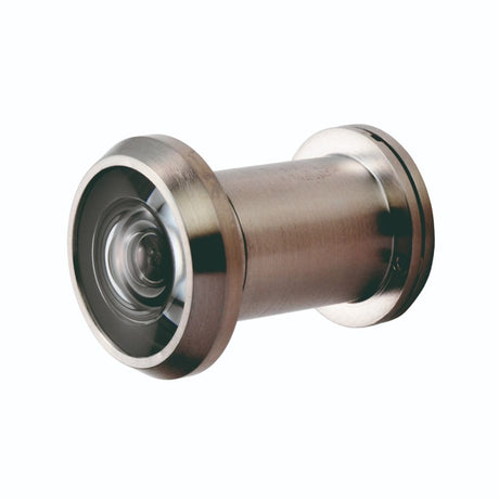 This is an image of a Eurospec - Door Viewer 200 degree with Crystal lens - Satin Stainless Steel that is availble to order from Trade Door Handles in Kendal.