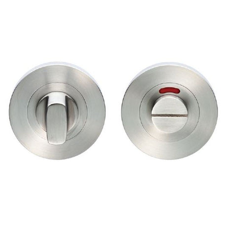 This is an image of a Eurospec - Small Turn and Indicator coin release - Satin Stainless Steel that is availble to order from Trade Door Handles in Kendal.
