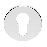 This is an image of a Serozzetta - Euro Profile Escutcheon - Polished Chrome that is availble to order from Trade Door Handles in Kendal.