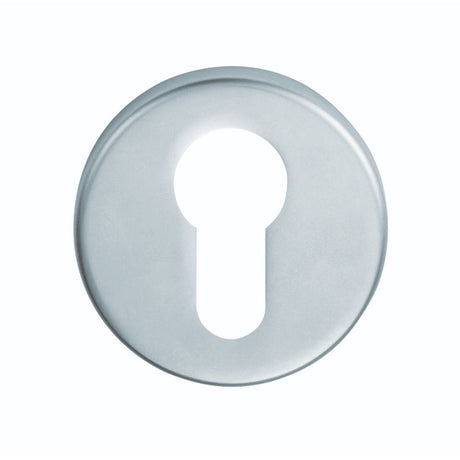 This is an image of a Serozzetta - Euro Profile Escutcheon - Satin Chrome that is availble to order from Trade Door Handles in Kendal.