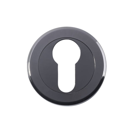 This is an image of a Serozzetta - Euro Profile Escutcheon - Black Nickel that is availble to order from Trade Door Handles in Kendal.