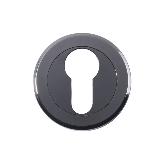 This is an image of a Serozzetta - Euro Profile Escutcheon - Black Nickel that is availble to order from Trade Door Handles in Kendal.