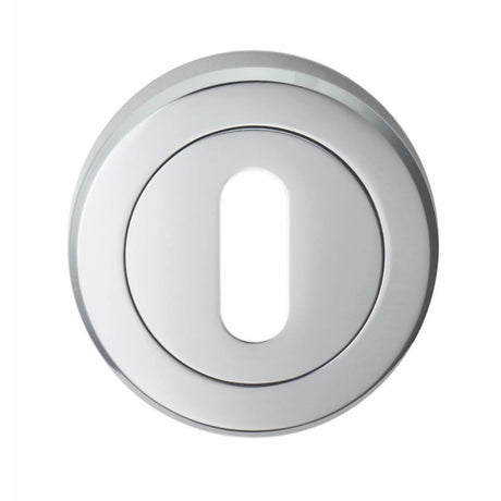 This is an image of a Serozzetta - Standard Profile Escutcheon - Polished Chrome that is availble to order from Trade Door Handles in Kendal.