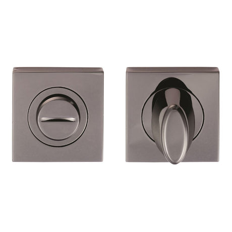This is an image of a Serozzetta - Square Turn and Release - Black Nickel that is availble to order from Trade Door Handles in Kendal.