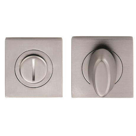 This is an image of a Serozzetta - Square Turn and Release - Satin Chrome that is availble to order from Trade Door Handles in Kendal.