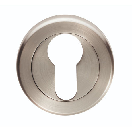 This is an image of a Serozzetta - Euro Profile Escutcheon Satin Nickel - Satin Nickel that is availble to order from Trade Door Handles in Kendal.
