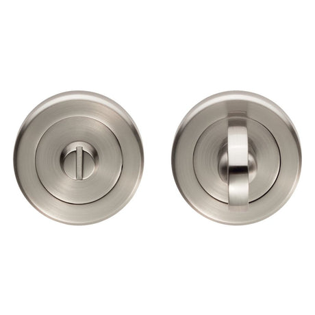 This is an image of a Serozzetta - Turn and Release Satin Nickel - Satin Nickel that is availble to order from Trade Door Handles in Kendal.